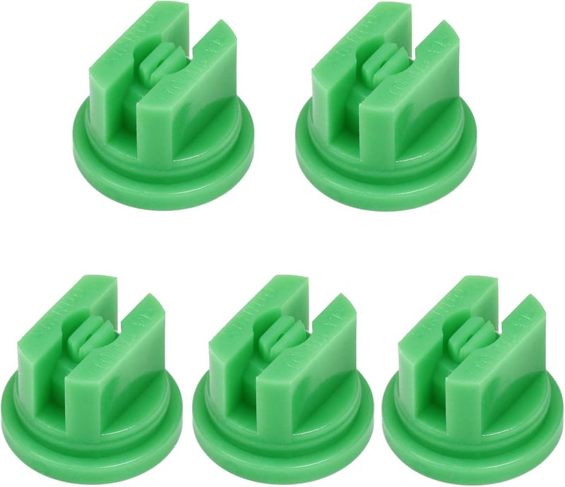 Tayffency 10 PCS Flat Fan Spray Tip 110 Degree Plastic Nozzle for Agricultural, Cleaning, Cooling (Green) - Image 1